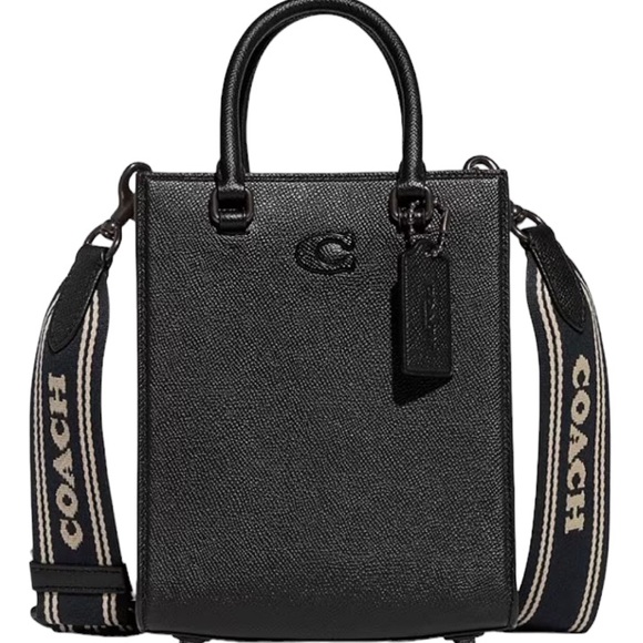 Coach Handbags - NEW! COACH Unisex Tote 16 In Crossgrain Leather Shoulder Bag Crossbody Black